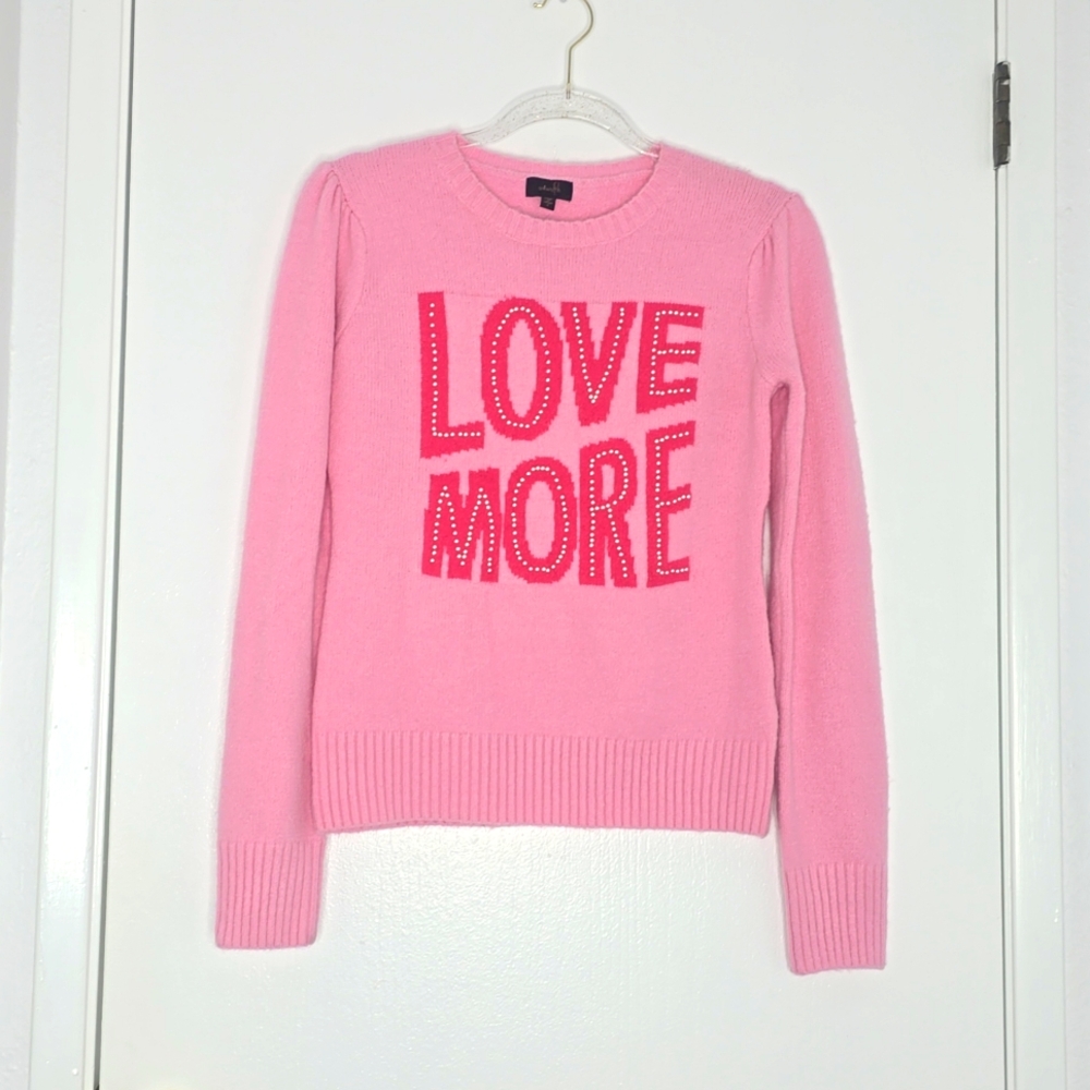 Pink sweater love more size s new